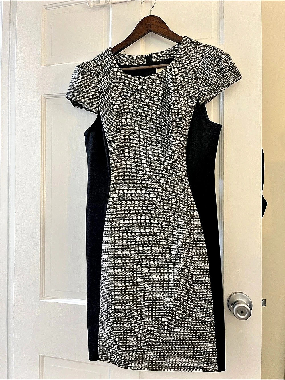 Tweed Mini Dress in Black & White Size 12 NWT